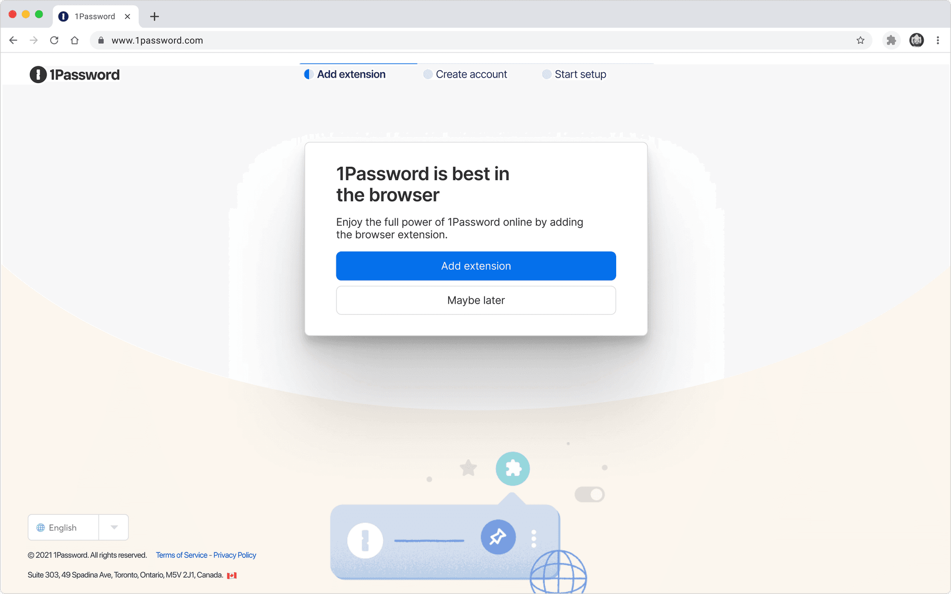 Browser extension onboarding
